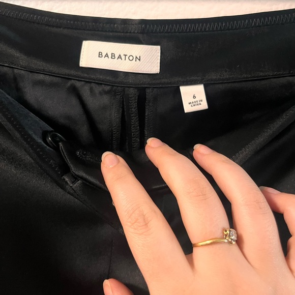 Babaton Pleated Satin Pant - Picture 4 of 9